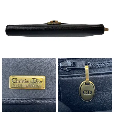 Pre-owned Dior Christian  Black Leather Pochette Shoulder Bag ()