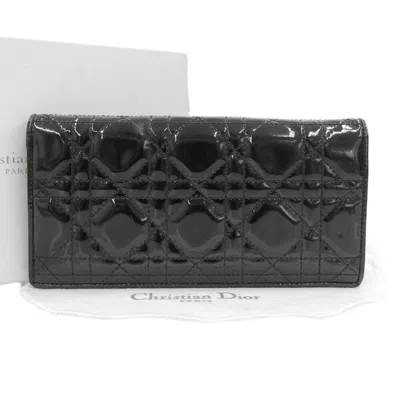 Pre-owned Dior Christian  Black Long Wallet (bi-fold) ()
