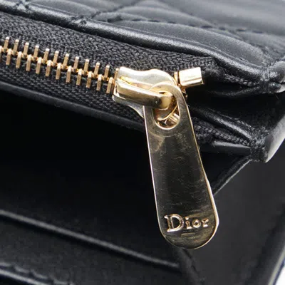 Pre-owned Dior Christian  Black Leather Wallet (bi-fold) ()