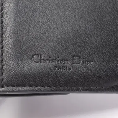 Pre-owned Dior Christian  Black Leather Wallet (tri-fold) ()