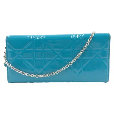 Pre-owned Dior Christian  Blue Chain/shoulder Wallet ()