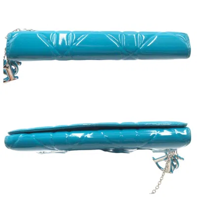 Pre-owned Dior Christian  Blue Chain/shoulder Wallet ()