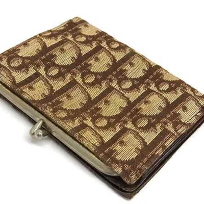 Pre-owned Dior Christian  Brown Canvas Coin Purse/coin Case ()