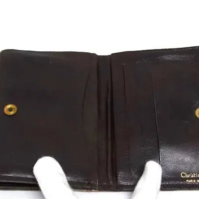 Pre-owned Dior Christian  Brown Canvas Coin Purse/coin Case ()