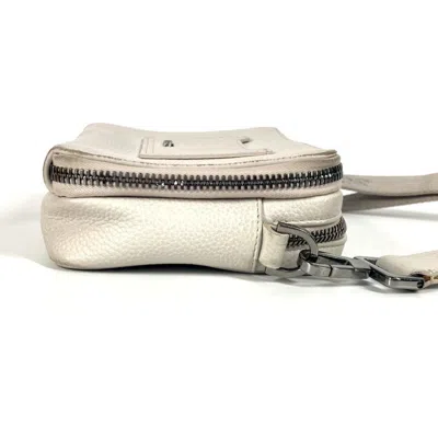Pre-owned Dior Christian  Ivory Leather Shoulder Bag () In White