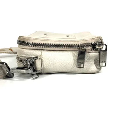 Pre-owned Dior Christian  Ivory Leather Shoulder Bag () In White