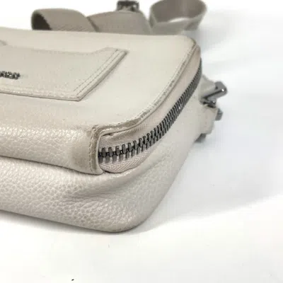 Pre-owned Dior Christian  Ivory Leather Shoulder Bag () In White