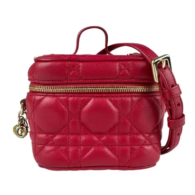 Pre-owned Dior Christian  Red Color Leather Shoulder Bag ()