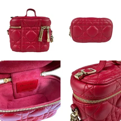 Pre-owned Dior Christian  Red Color Leather Shoulder Bag ()