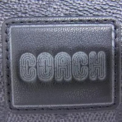 Pre-owned Coach Beige Black Gray White Pvc Leather Shoulder Bag ()