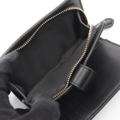 Pre-owned Coach Black Brown Leather Pvc Wallet (bi-fold) () In Multi