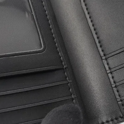 Pre-owned Coach Black Brown Leather Pvc Wallet (bi-fold) () In Multi