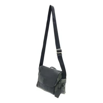 Pre-owned Coach Black Khaki Leather Shoulder Bag () In Multi