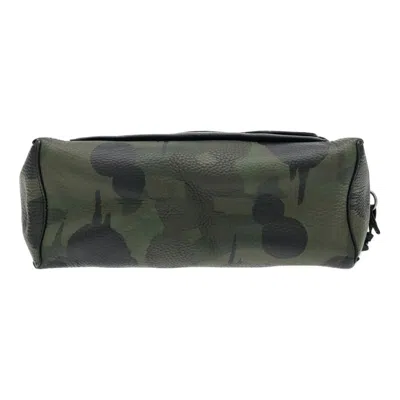 Pre-owned Coach Black Khaki Leather Shoulder Bag () In Multi