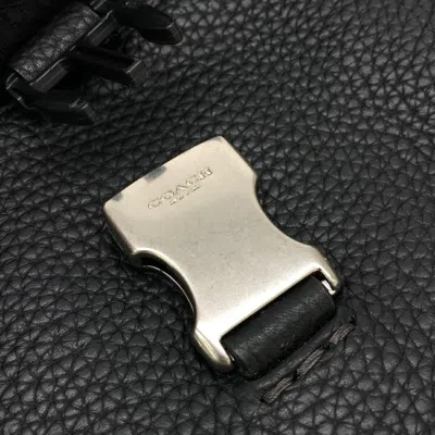 Pre-owned Coach Black Khaki Leather Shoulder Bag () In Multi