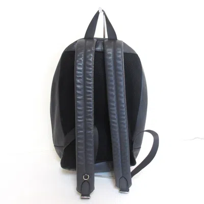 Pre-owned Coach Black Navy Leather Backpack () In Multi
