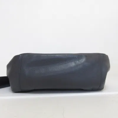 Pre-owned Coach Black Navy Leather Backpack () In Multi