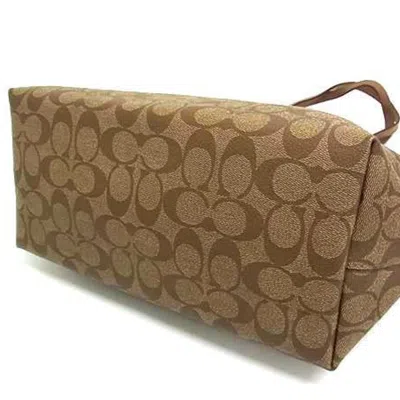 Pre-owned Coach Brown Pvc Leather Handbag Shoulder Bag Tote Bag ()