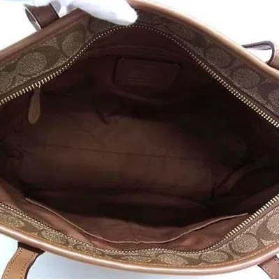 Pre-owned Coach Brown Pvc Leather Handbag Shoulder Bag Tote Bag ()