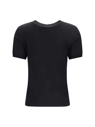 Dolce & Gabbana Black Cotton Logo T-shirt In Black