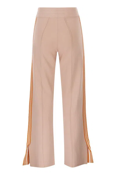 Autry Knitted Viscose Joggers In Tennis Style In Pink