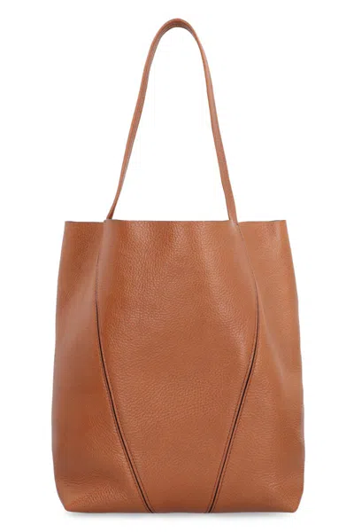 Chloé Tote Bag  Spin In Leather In Brown
