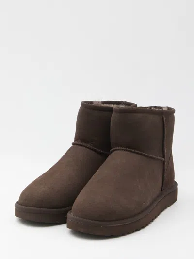 Ugg Classic Mini Ii Shearling Boots In Brown