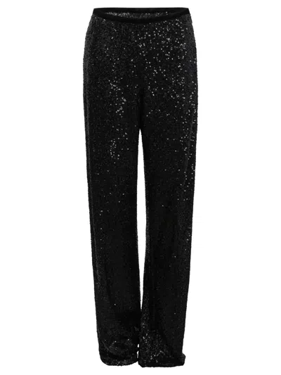 Fit F.it Pants With Sequins In Black