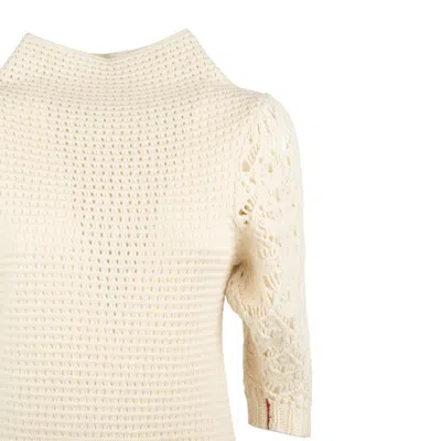 Liviana Conti Laisa Felted Wool Lace Effect Dress In Animal Print