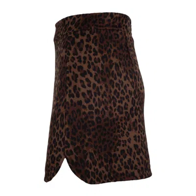 Mc2 Saint Barth Eira Miniskirt In Leopard Print Double Fabric In Multi
