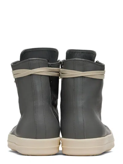 Rick Owens Zipped Leather High-top Sneakers In Multi