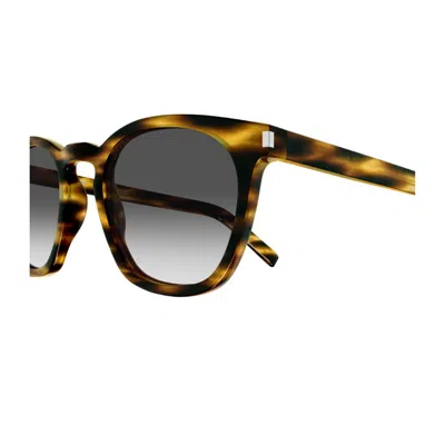 Saint Laurent Sl 28 Linea Corner Angle Sunglasses In Brown