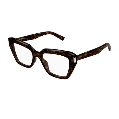 Saint Laurent Sl 829 Linea Corner Angle Eyeglasses In Brown