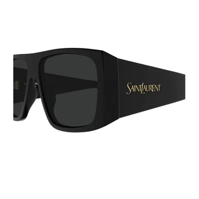 Saint Laurent Eyewear Rectangular Frame Sunglasses In Brown