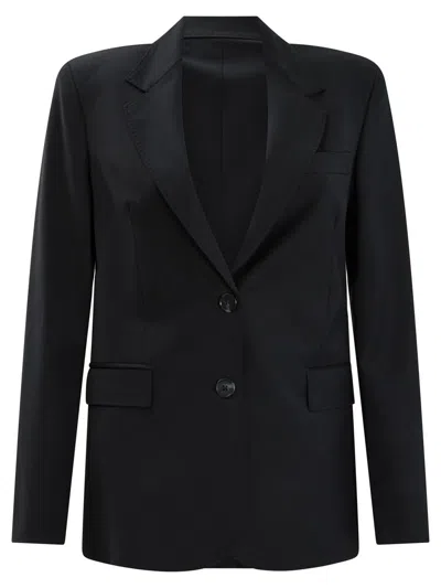 Semper Blazer Jacket In Wool In Black