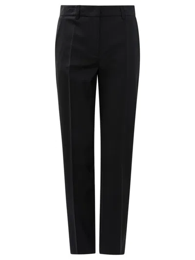 Semper Slim Fit Wool Pants In Black