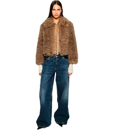 Stand Studio Zayle Toffee Jacket In Brown