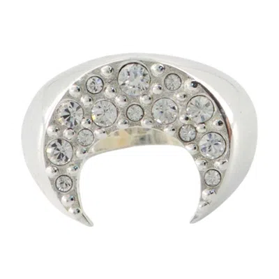 Marine Serre Moon Ring In Silver