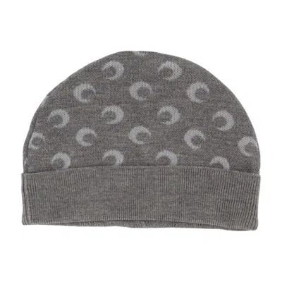 Marine Serre Stylish Hat With Folded Brim And Pattern In Gray