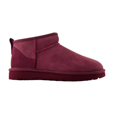 Ugg Classic Ultra Mini Ankle Boots In Purple