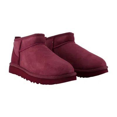 Ugg Classic Ultra Mini Ankle Boots In Purple