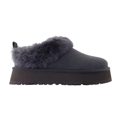 Ugg Tazzelle Suede Mules Sheepskin Collar In Multi