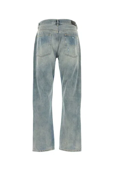 Amiri Distressed Five-pocket Denim Trousers In Blue