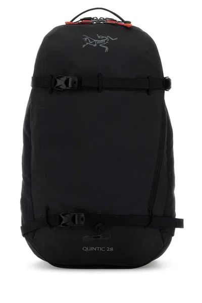 Arc'teryx Black Canvas Backpack In Black