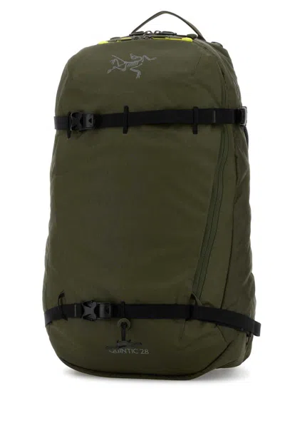 Arc'teryx Army Green Canvas Backpack In Green