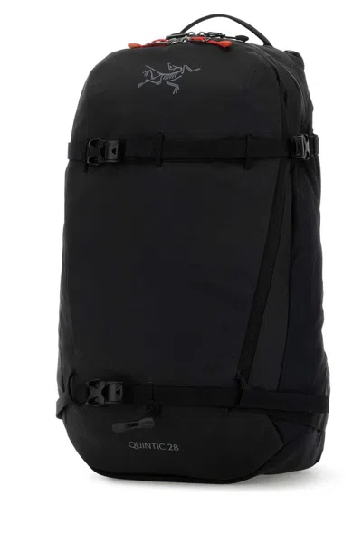 Arc'teryx Black Canvas Backpack In Black
