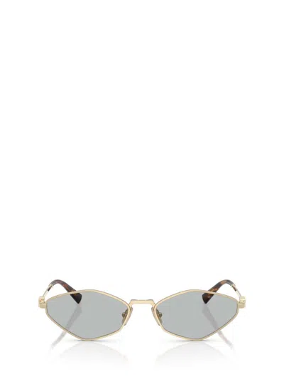 Miu Miu Hexagon-frame Gold-tone Sunglasses