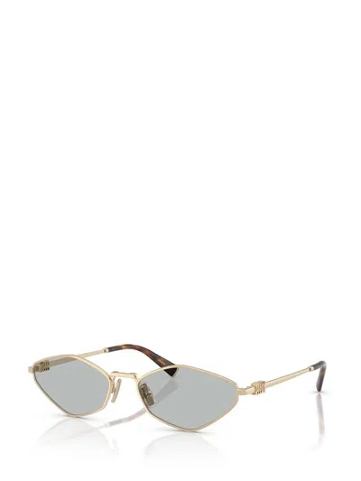 Miu Miu Hexagon-frame Gold-tone Sunglasses