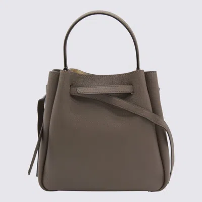 Tory Burch Beige Leather Romy Satchel In Brown