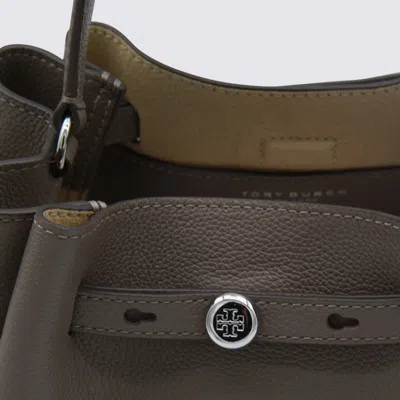 Tory Burch Beige Leather Romy Satchel In Brown